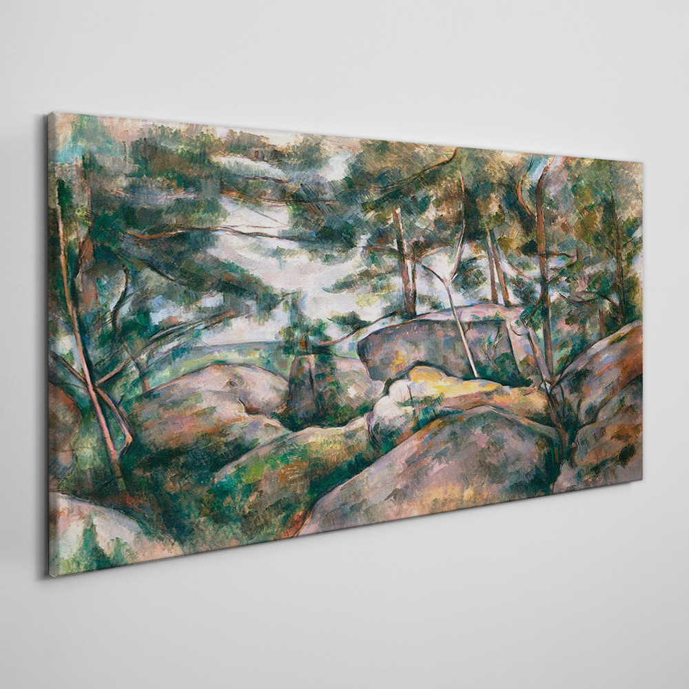 PL Coloray Obraz Canvas Skały w lesie Cézanne 120x60cm