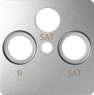 Simon Pokrywa do gniazda antenowego SAT-SAT-RTV Simon 82 82038-93 aluminium