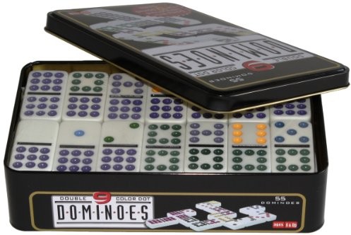 Weible Spiele weiblespiele 250102  Domino 9 podwójne w metalowej puszce