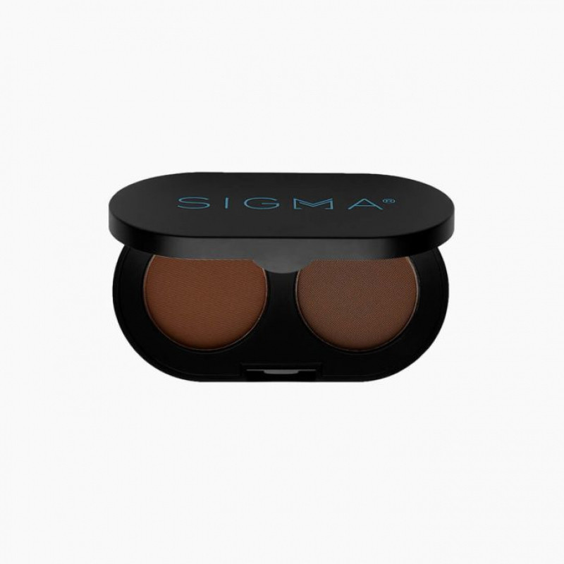 Sigma COLOR + SHAPE BROW POWDER DUO - Zestaw 2 pudrów do brwi - DARK