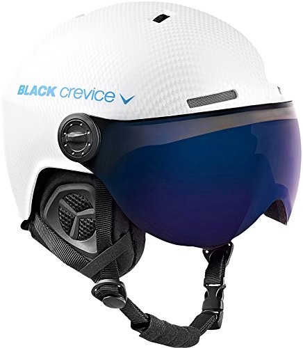 Black Crevice Arlberg BCR143926 kask narciarski z 2 wizjerami, biały BCR143926_carbon weiß/blau-M/L