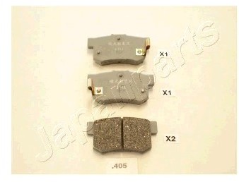 JAPANPARTS Zestaw klocków hamulcowych, hamulce tarczowe PP-405AF