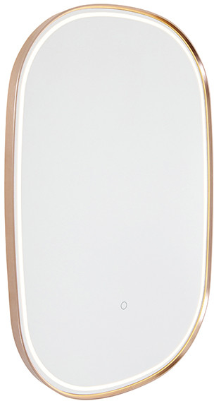 QAZQA Professional Lustro łazienkowe miedziane w tym LED z owalnym ściemniaczem dotykowym - Miral