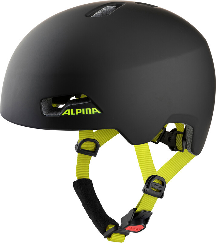 Alpina Hackney Kask Dzieci, czarny/żółty 47-51cm 2022 Kaski rowerowe 9743133