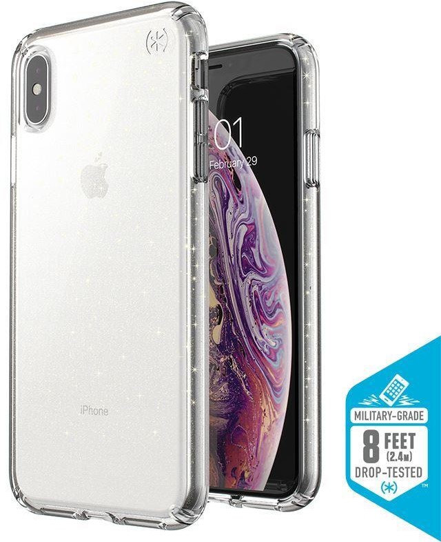 Speck Brak Presidio Clear with Glitter - Etui iPhone Xs Max (Gold Glitter/Clear) 117112-5636