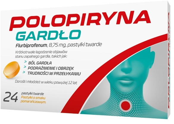 Polpharma SA. Polopiryna Gardło Pastylki Twarde 8,75 mg 24 szt.