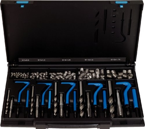 KS Tools Komplet naprawy 150.6150 nirostahl gwint M5-M12, 130-częściowy