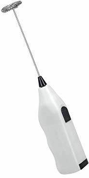 Metaltex Ręczny spieniacz do mleka elektryczny 2,5 cm spirala biały ABS 25.92.31