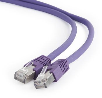 Gembird RJ-45/RJ-45 kat.6A S/FTP fioletowy 5m PP6A-LSZHCU-V-5M