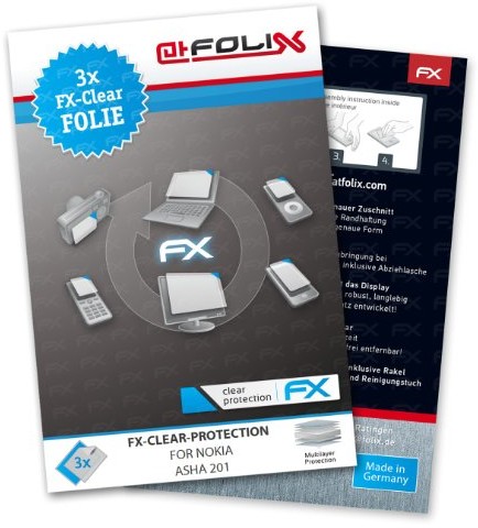 Displayschutz@FoliX atFoliX folia ochronna na wyświetlacz do Nokia Asha 201, przezroczysty 4053664087913