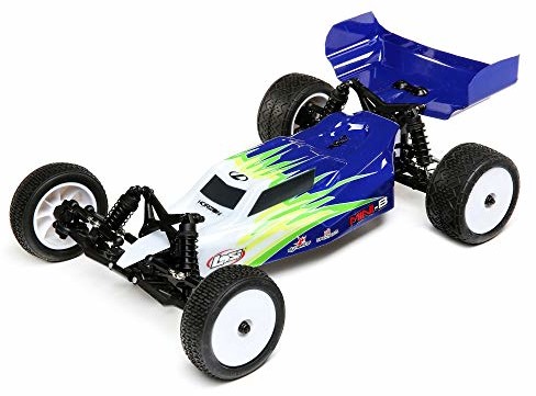 Losi RC Car 1/16 Mini-B Brushed RTR (Ready-to-Run, nie jest wymagany dodatkowy artykuł) 2WD Buggy, niebieski/biały, LOS01016T1 LOS01016T1