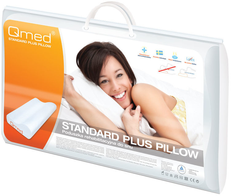 Qmed Szwedzka poduszka ortopedyczna z pamięcią kształtu Standard plus Pillow + PROFIL BARKU (QMED-plus) 5907747891500