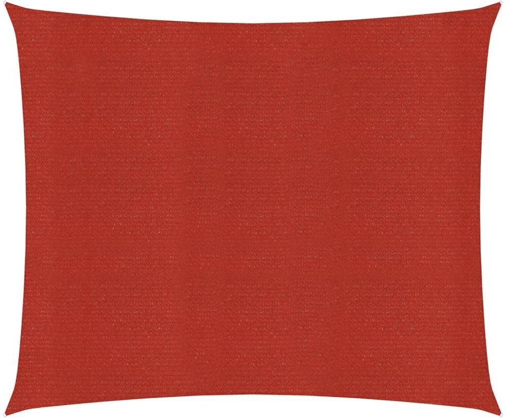 vidaXL Żagiel przeciwsłoneczny, 160 g/m, czerwony, 6x6 m, HDPE 311609