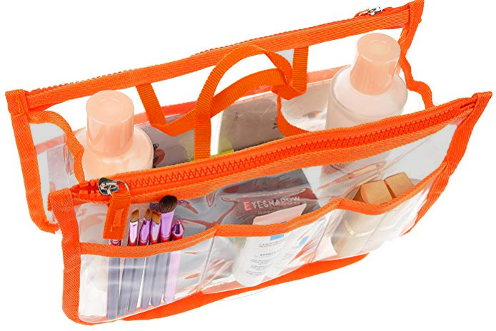 Zdjęcia - Kosmetyczka Organizer na kosmetyki do damskiej torebki PANAMA pomarańcz
