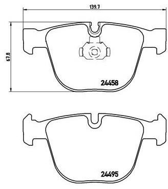 BREMBO Zestaw klocków hamulcowych, hamulce tarczowe P 06 050