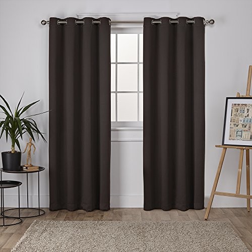 Exclusive Home Curtains Exclusive Home izolowane zasłony zaciemniające, panele okienne z oczkami na górze, satyna, tkanina z przynętami (zestaw 2 sztuk) EH7981-13 2-84G