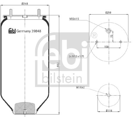 FEBI Mieszek, klimatyzacja FEBI 39848