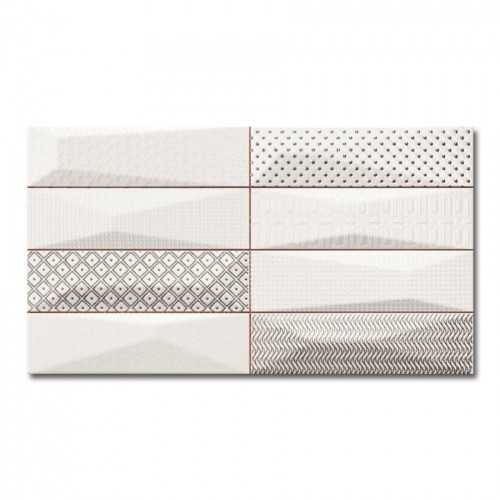 Realonda Glazura dekor ścienny Realond Boston Bianco Deco 33x60 cm