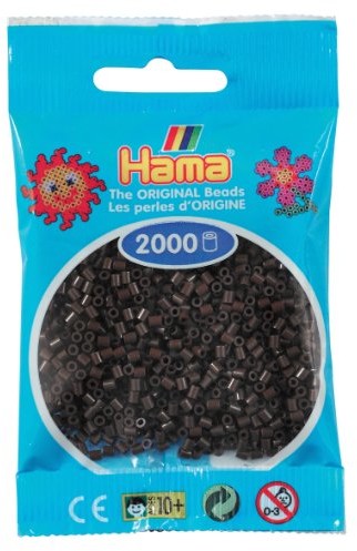 Hama perły 501-12 - mini perły, 2000 sztuk brązowe 501-12
