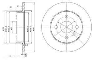 Delphi Tarcza hamulcowa BG3403