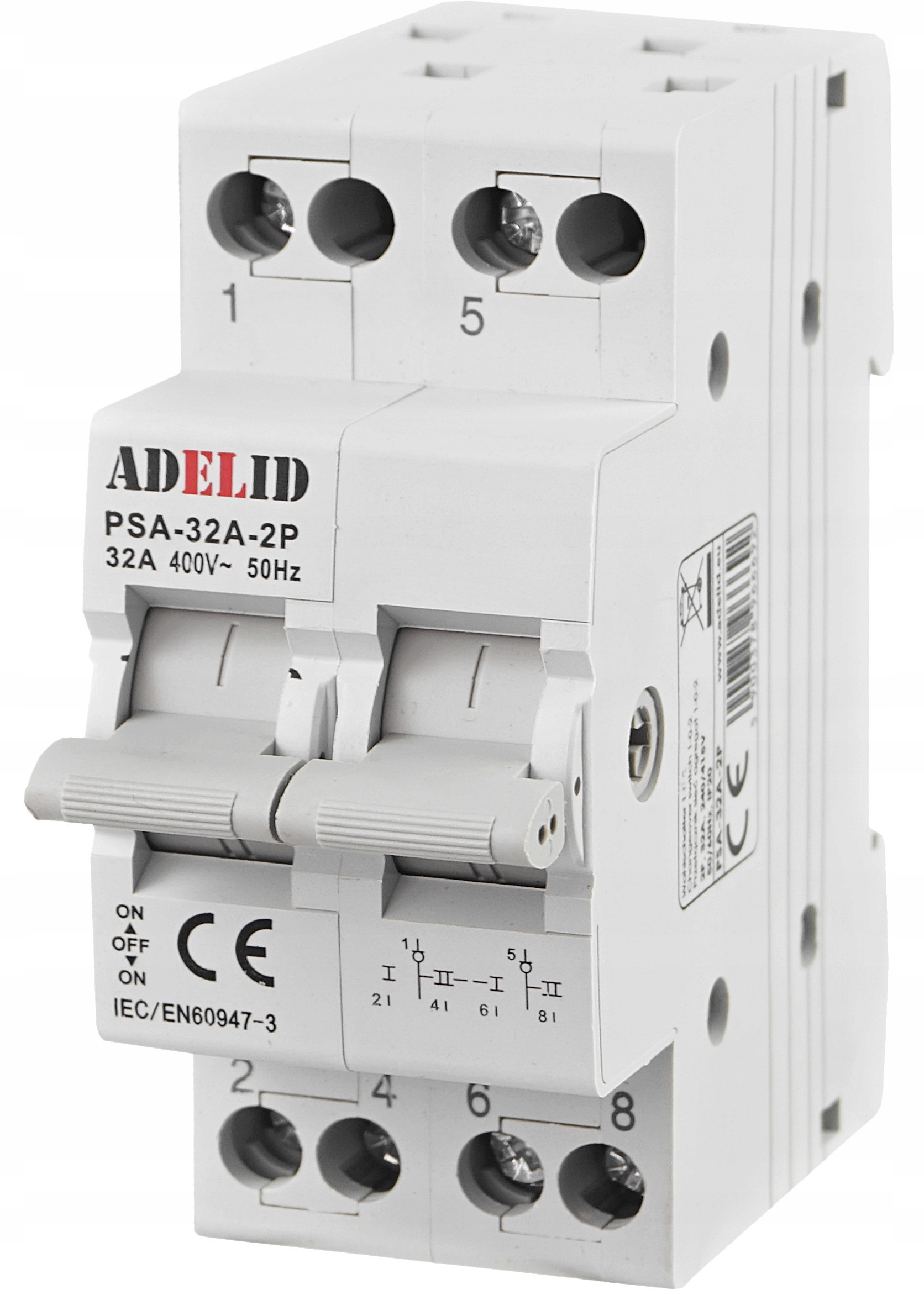 Przełącznik Zasilania Sieć-agregat 2P 32A 1-0-2