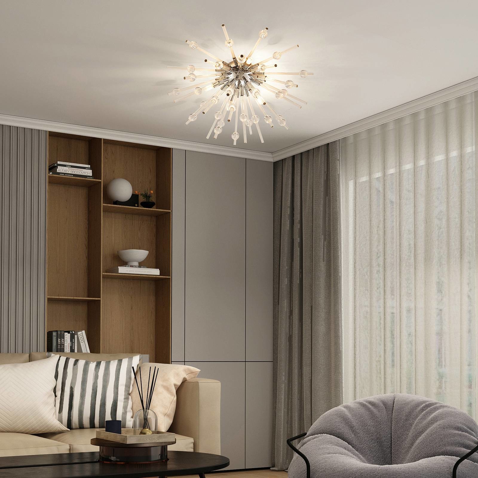 Lucande Lucande Kirai szklana lampa sufitowa