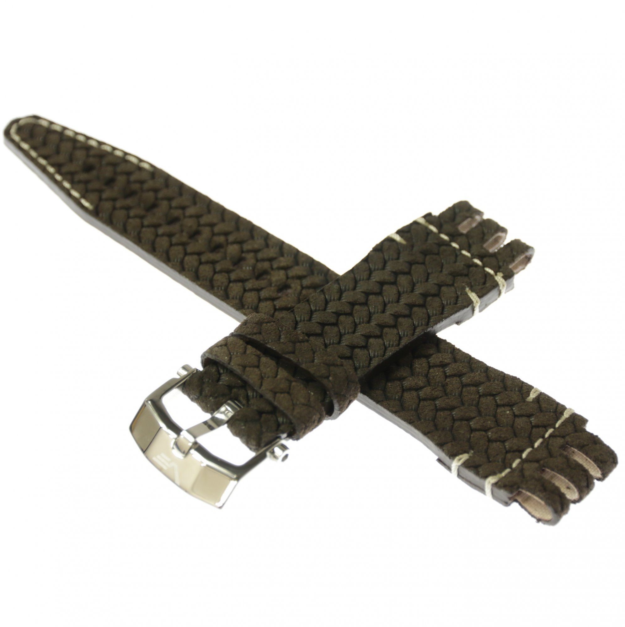 VOSTOK EUROPE Pasek do zegarka Vostok Europe Pasek Energia 3 XL Skóra A539) brązowy pleciony błyszcząca klamra  | GRATIS