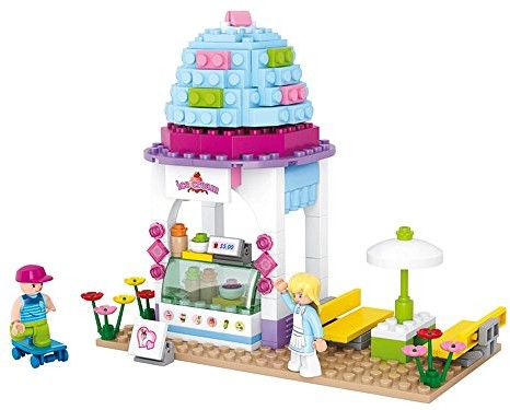 Sluban sluban M38-B0525  zestaw budowlany  dziewcząt-marzenie  Kiosk lodu z kanap