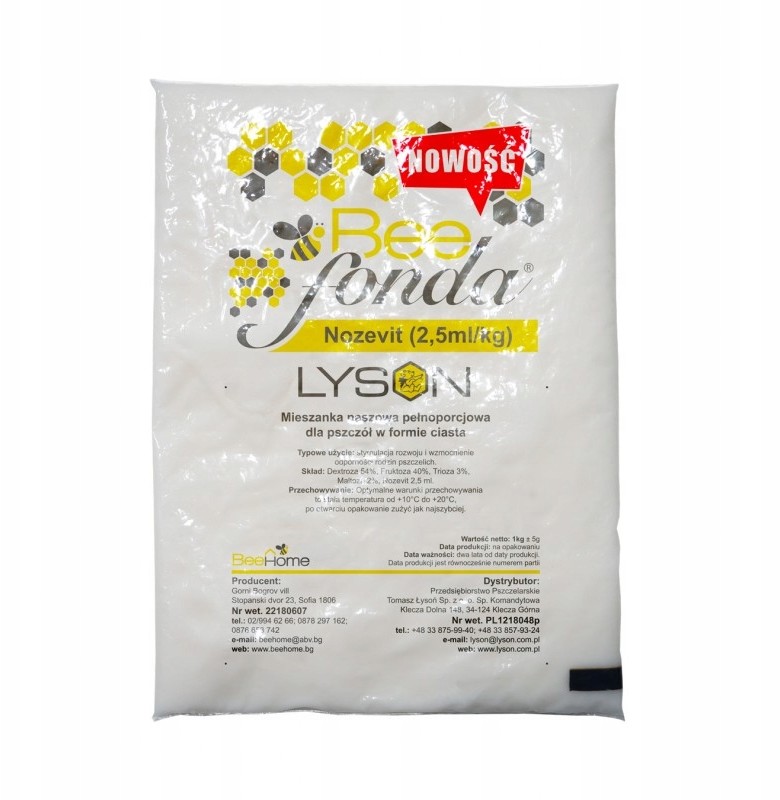 BeeFonda - Nozevit ( 2,5ml / kg) - 1kg - ciasto