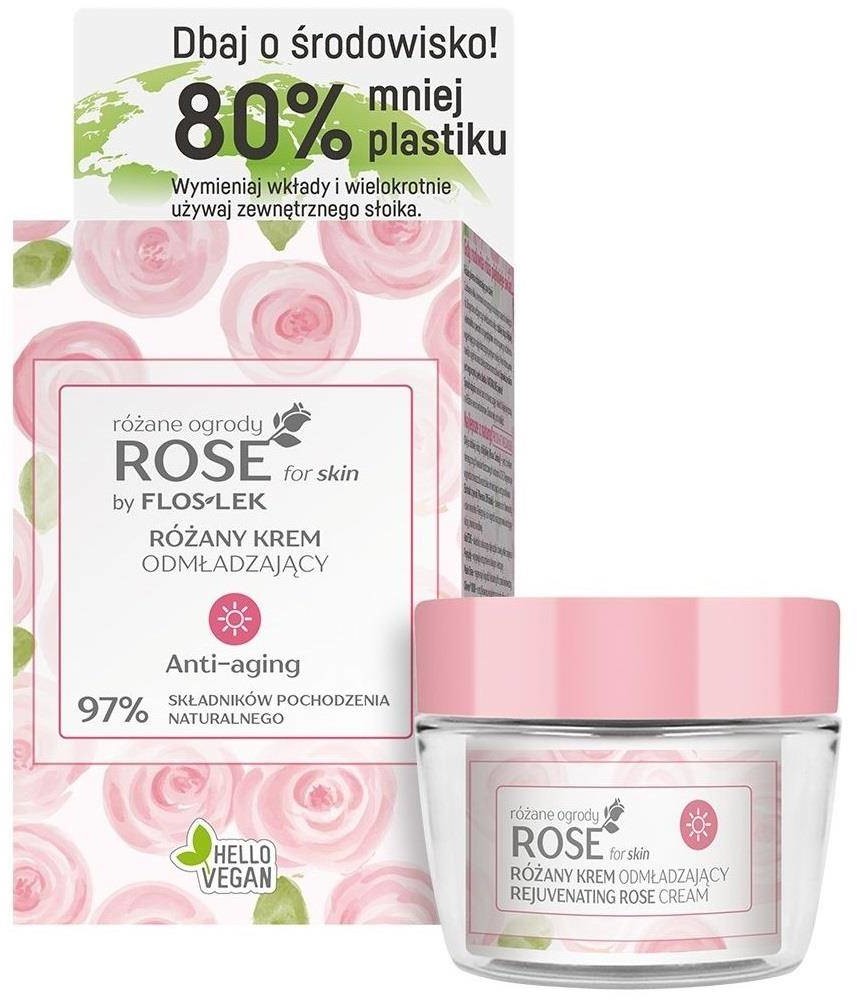 Flos-Lek Rose For Skin różany krem przeciwzmarszczkowy na noc 50ml 100137-uniw