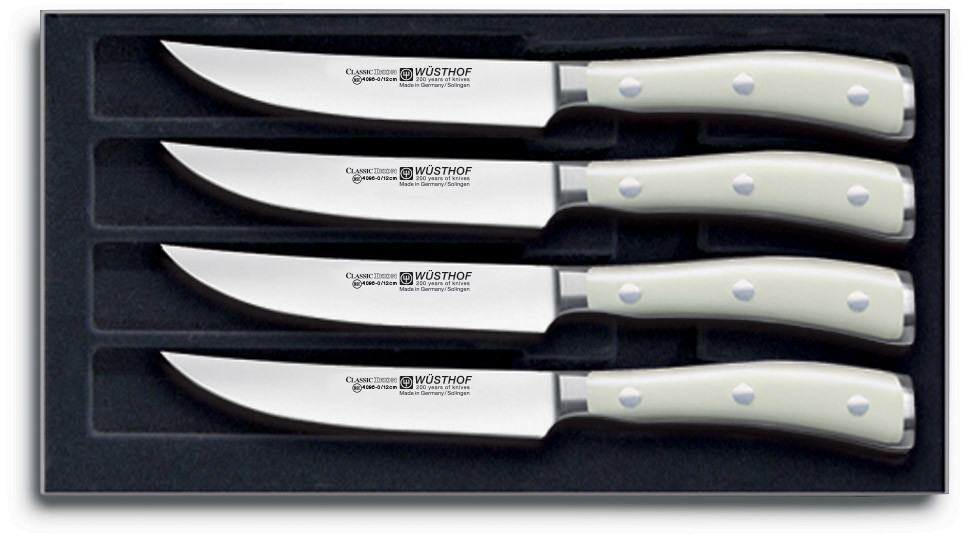 Wüsthof Zestaw noży do steków 4dílná Klasyczny Ikona krem