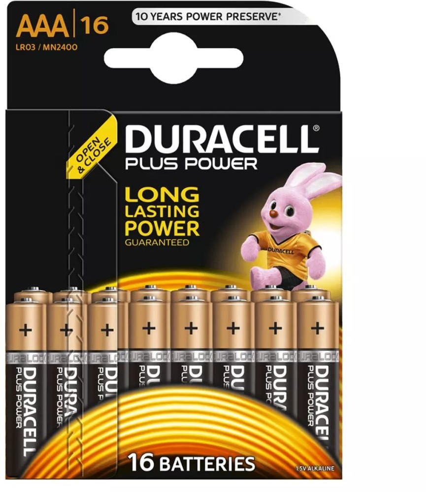 Duracell Baterie alkaliczne AAA Plus Power, 16 szt. VSA Van Spijk