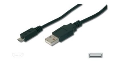 Assmann Kabel połączeniowy USB 2.0 HighSpeed Typ USB A/Kabel USB B męskie - męskie czarny 1, (AK-300127-018-S)