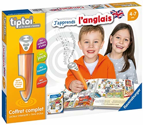 Ravensburger Kompletny zestaw tiptoi interaktywny odtwarzacz + książka francuska edukacyjne gry elektroniczne od 4 lat 00057 4005556000579