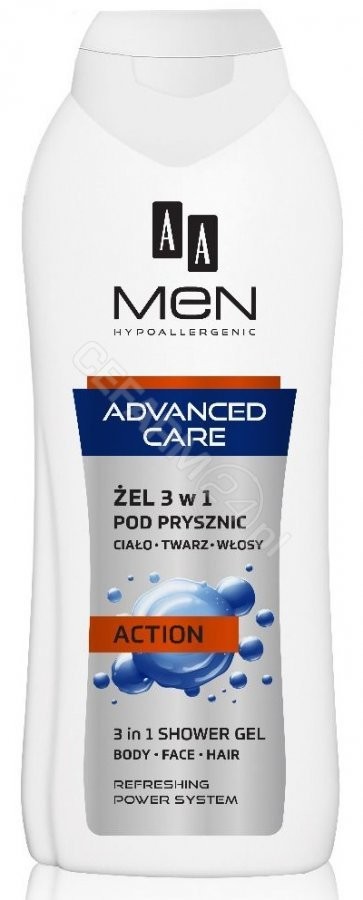Oceanic AA Men Advanced Care Action żel pod prysznic 3w1 400 ml
