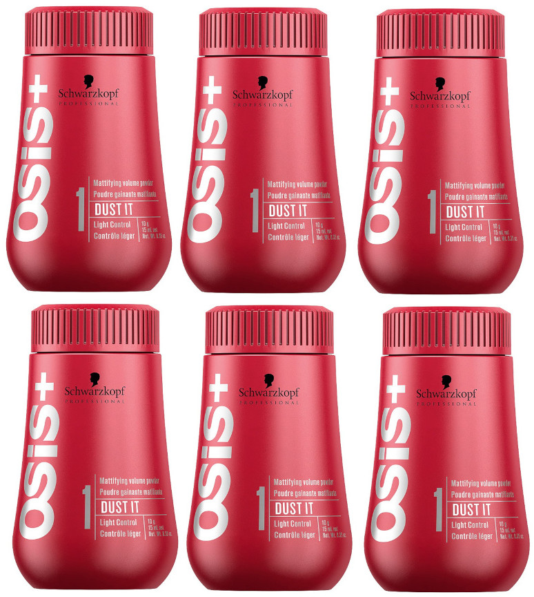 Schwarzkopf Osis Dust It | Zestaw puder matujący zwiększający objętość włosów 6x10g