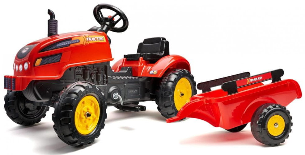 Falk traktor z pedałami Xtractor czerwony