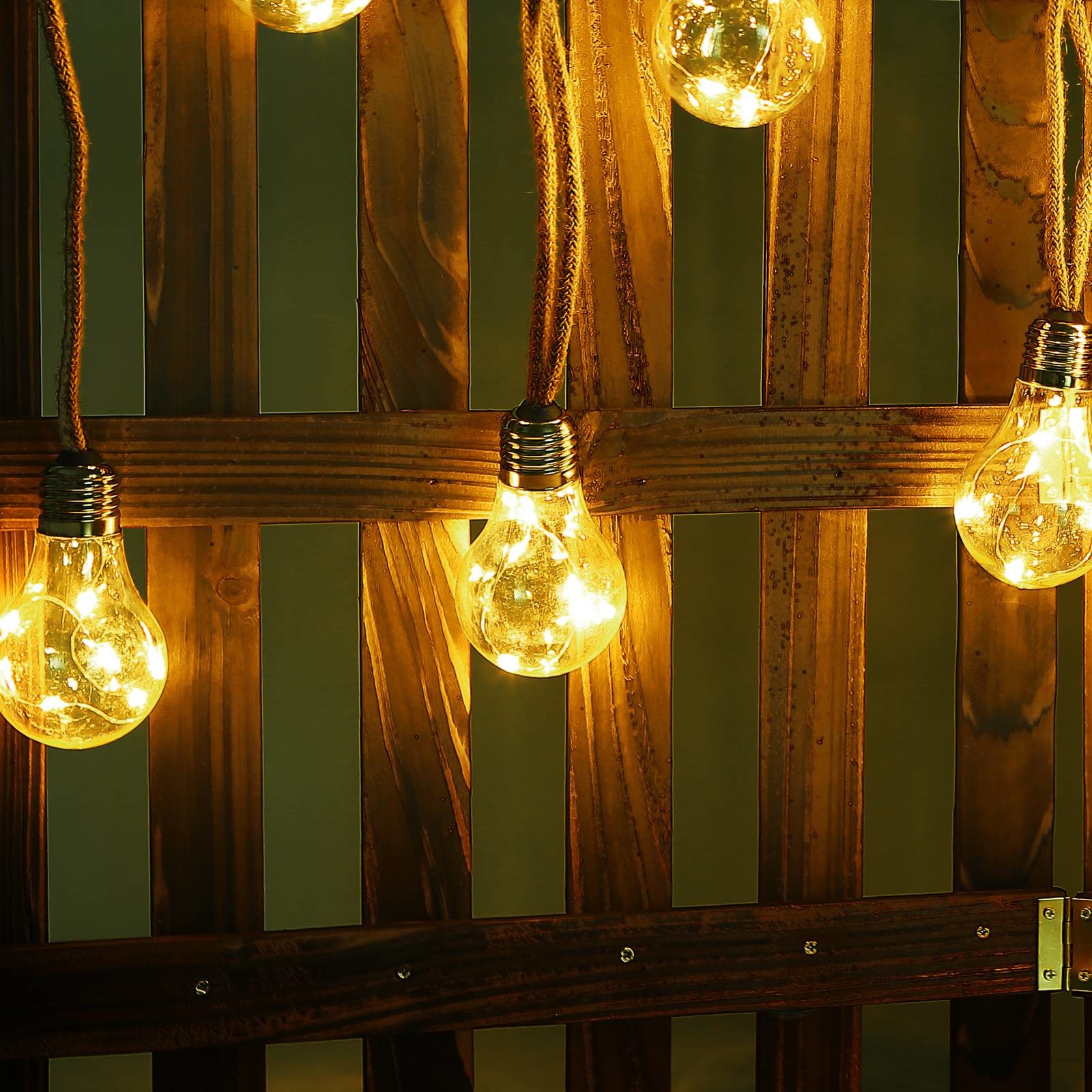 GLOBO Solarny łańcuch świetlny 33694-10 z liną, 10 LED
