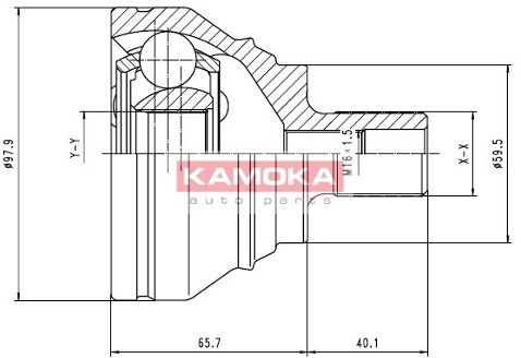 KAMOKA Przegub napdowy - kompletny 7274