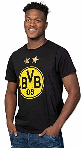 Borussia Dortmund Borussia Dortmund, T-shirt z logo, czarno-żółty Czarno-żółty 140 18213601/140
