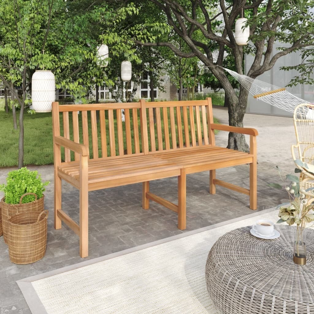 vidaXL Ławka ogrodowa, 150 cm, lite drewno tekowe 316623