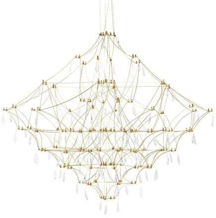 KingHome Lampa wisząca CONSTELATION 120 GOLD - LED, stal szczotkowana KH.13550