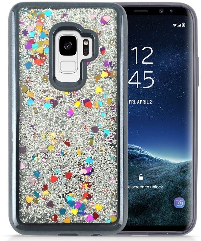 Zdjęcia - Etui Zizo Liquid Glitter Star Case -  do Samsung Galaxy S9 (czarne)