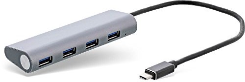 InLine 35392i USB 3.1 Hub, typ C na USB 4 port Typ A, obudowa aluminiowa, bez zasilacza Srebrny 35392I
