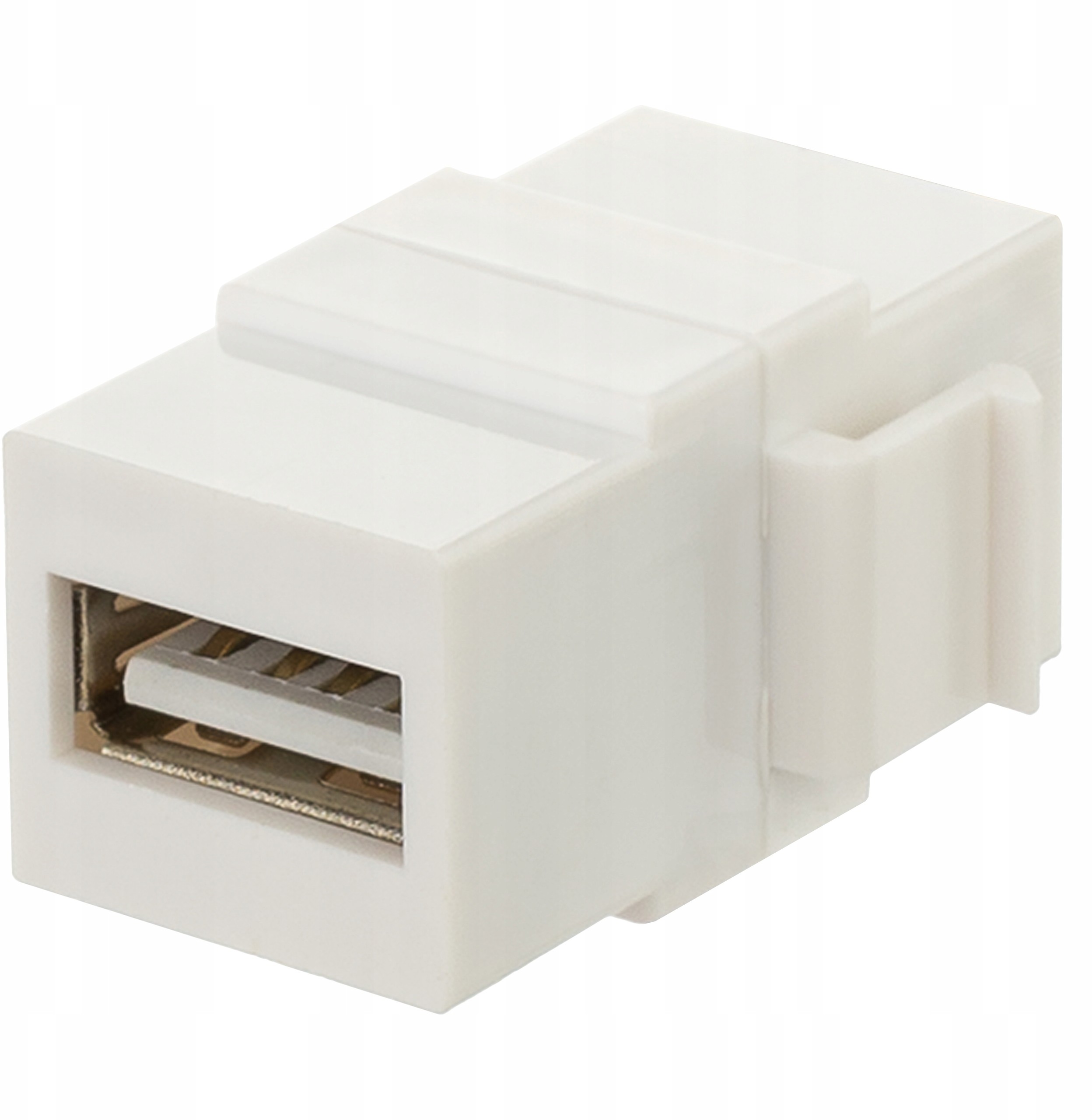 Mediabox 45x45 Keystone gniazdo Usb beczka biały