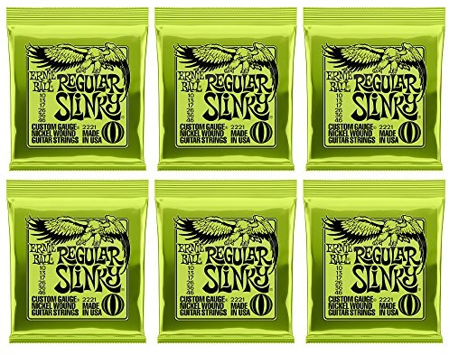 Ernie Ball Regular Slinky niklowe rany struny do gitary elektrycznej 6 szt. - 10-46 G P03021