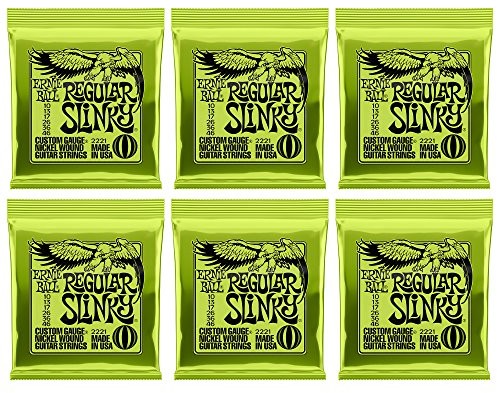 Ernie Ball Regular Slinky niklowe rany struny do gitary elektrycznej 6 szt. - 10-46 G P03021