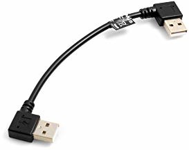 System-S System-S 57471617 USB 2.0 Typ A prawy na USB 2.0 Typ A lewy kątowy kabel do ładowania 15 cm 57471617