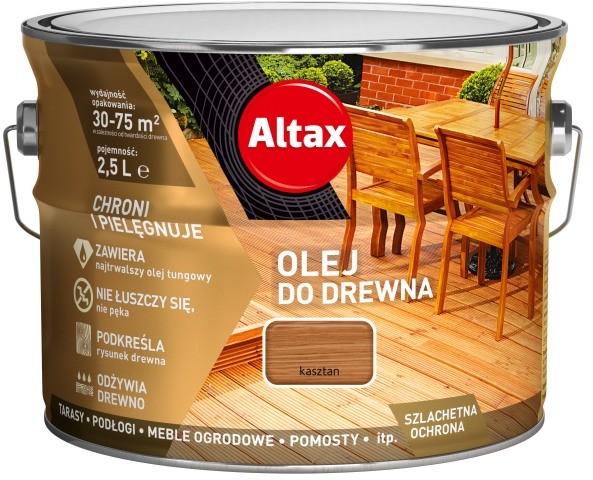 Altax Impregnat Olej Do Drewna Kasztan 2,5 L (ALOLKA-2)