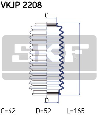 SKF Zestaw osłon, układ kierowniczy VKJP 2208